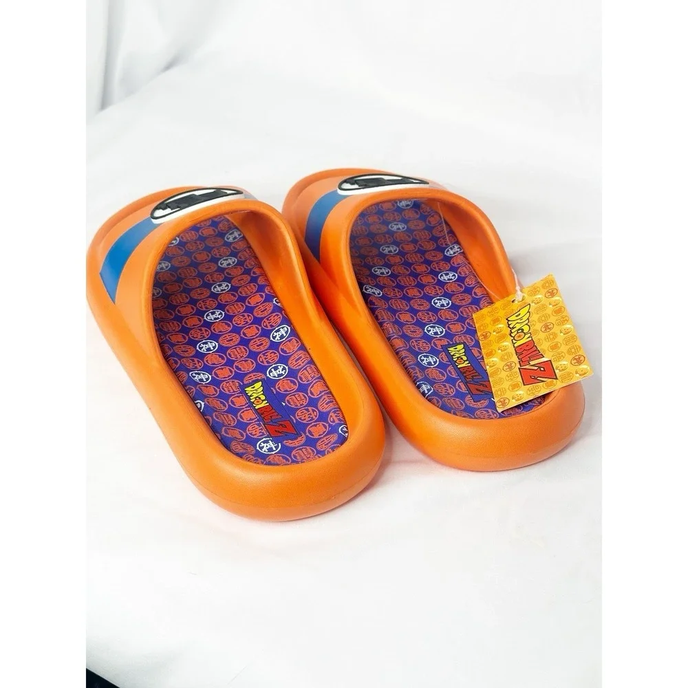 Dragon Ball Z Kame Symbol Men's Cloud Comfort Foam Slide Sandals Orange Size 10